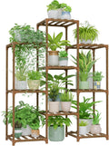 Plant Stand Indoor Plants Shelf Outdoor Wood Plant Rack | for 4 Tiers Large Flower Stand for Multiple Plants Ladder Plant Holder for Living Room Boho Home and Gardening